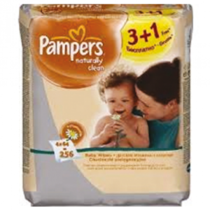 Pampers Naturally Clean Wipes